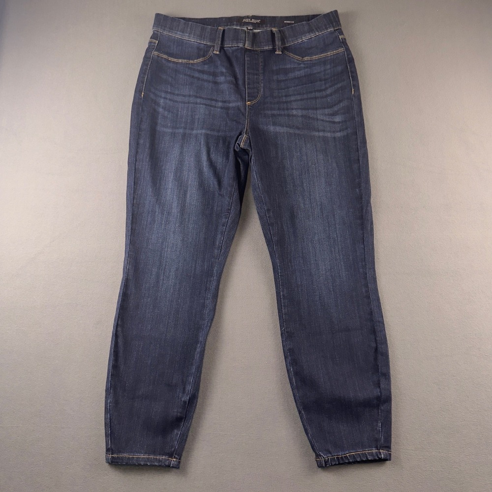 Judy Blue Skinny Fit Pull On Jeans Dark Wash High Rise JB8846 Blue Womens 18W